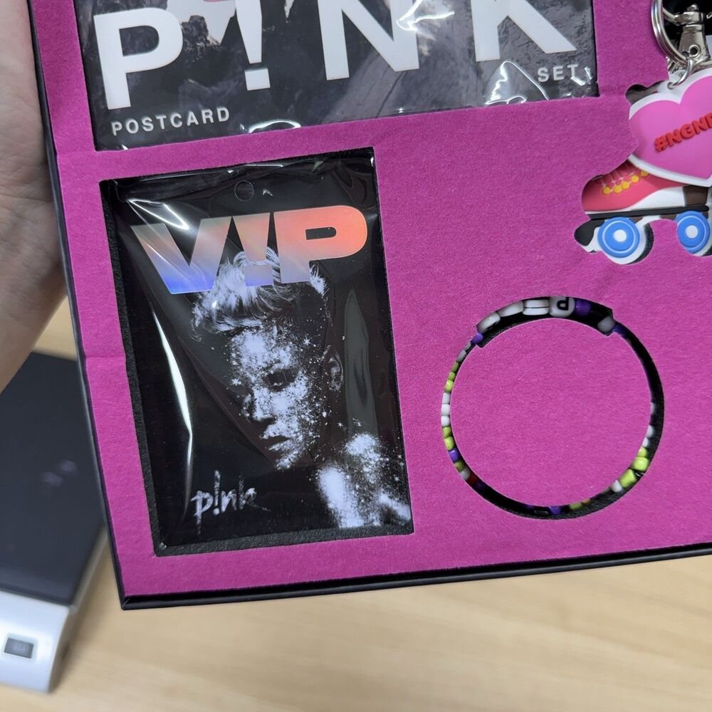 Pink 2023 Summer Carnival VIP Memorabilia Trustfall 13 Gift Box Lanyard Bracelet - Picture 4 of 5